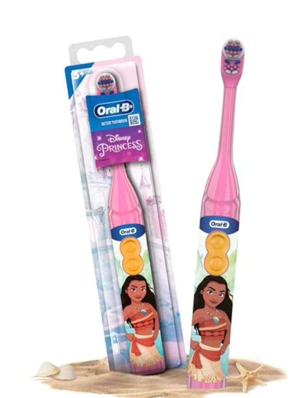 Oral-B Kids Moana Battery-Powered Electric Toothbrush – Soft Bristles, 1 Unit